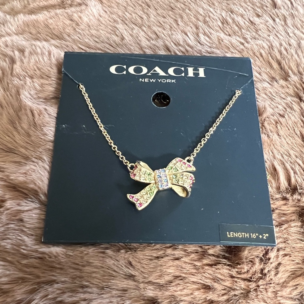 Coach Rainbow Bow Necklace - Picture 4 of 5